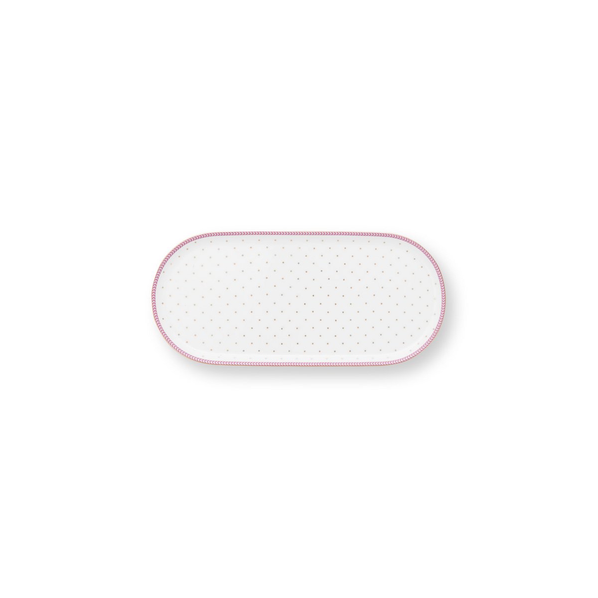 Jolie Dots Gold Pink Tepsi 25x12cm