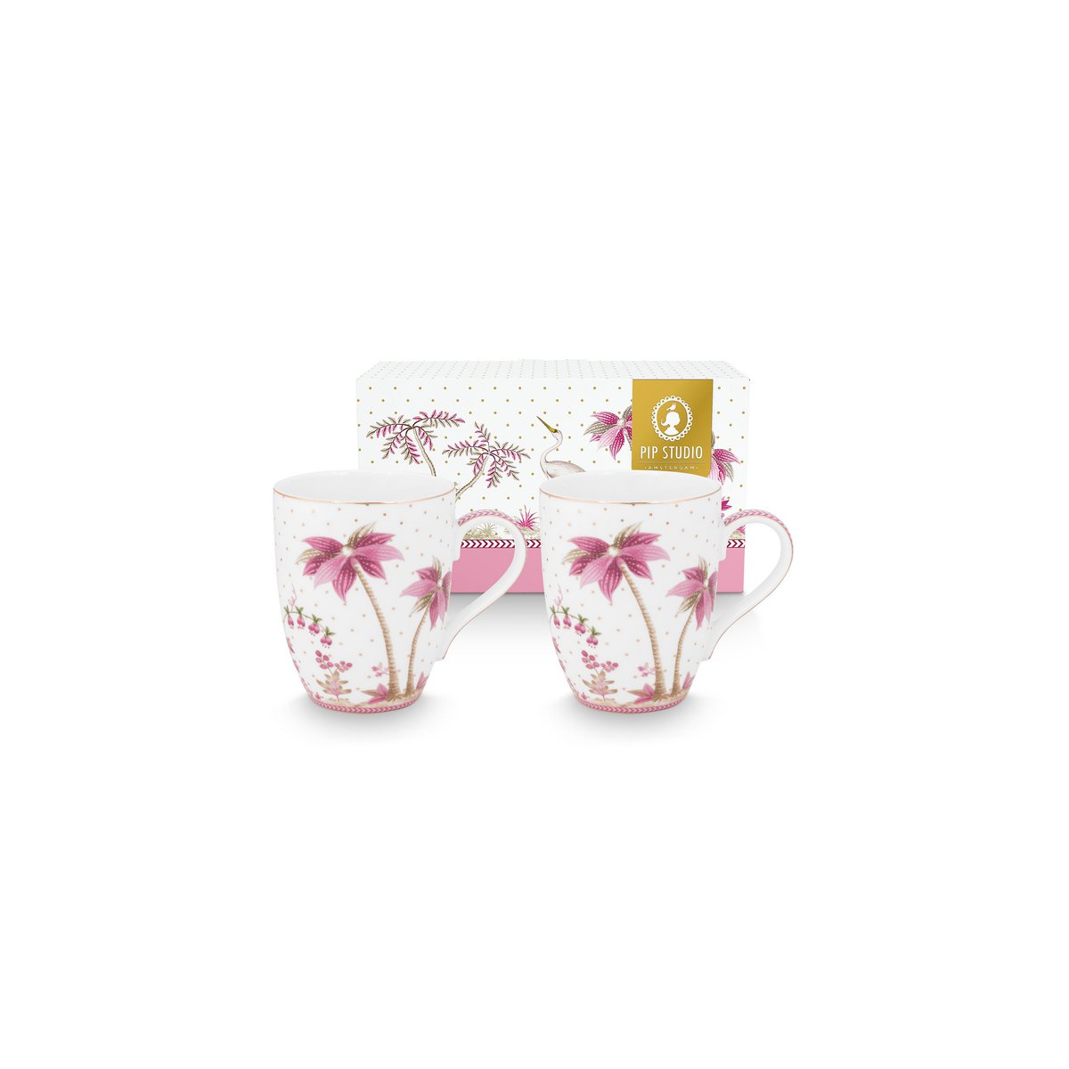 Jolie Dots Gold Pink 2'li Kupa 350ml