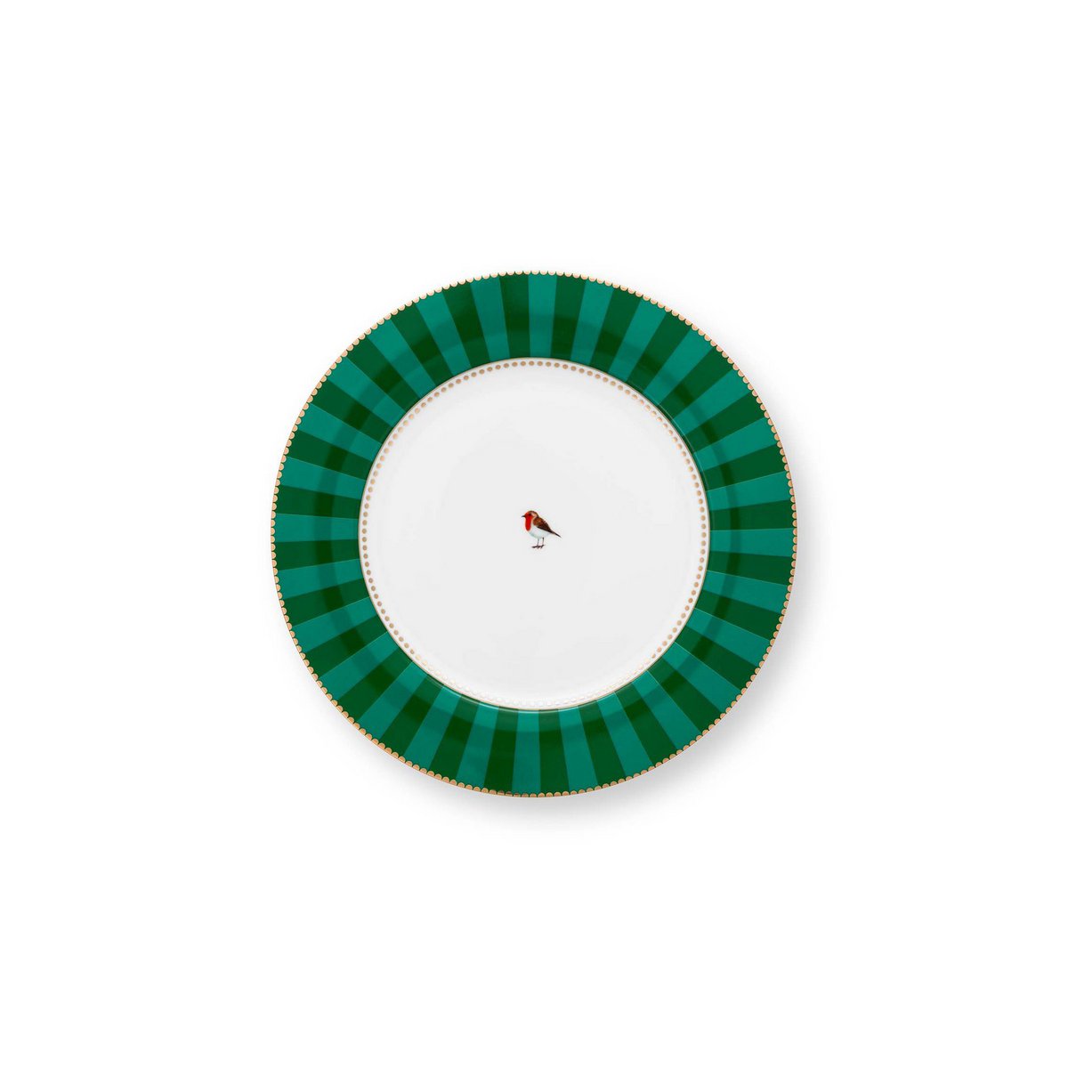 Love Birds Yesil Cizgili Servis Tabagi 26,5 cm