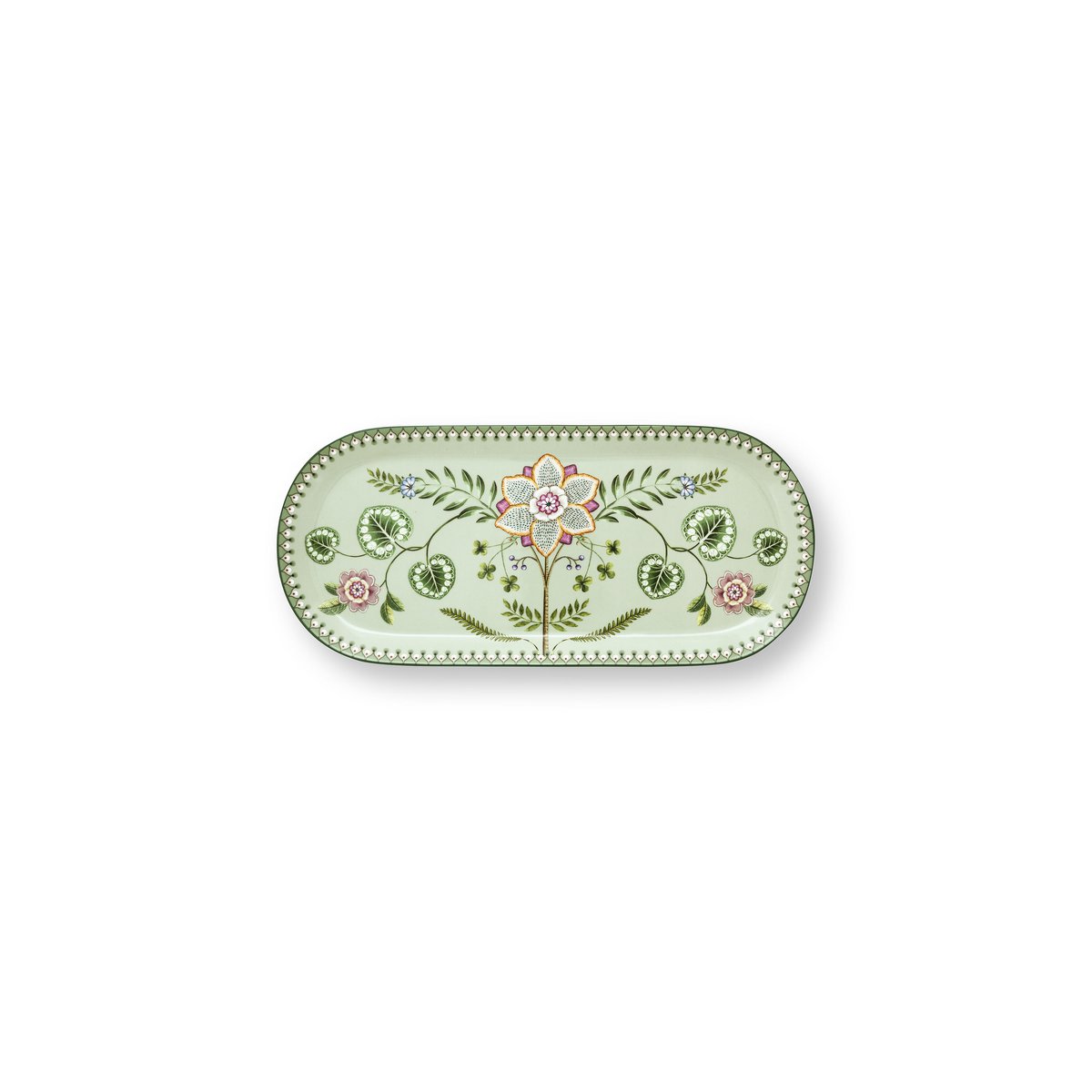 Lily Lotus Yesil Servis Tabagi 33,3x15,5 cm