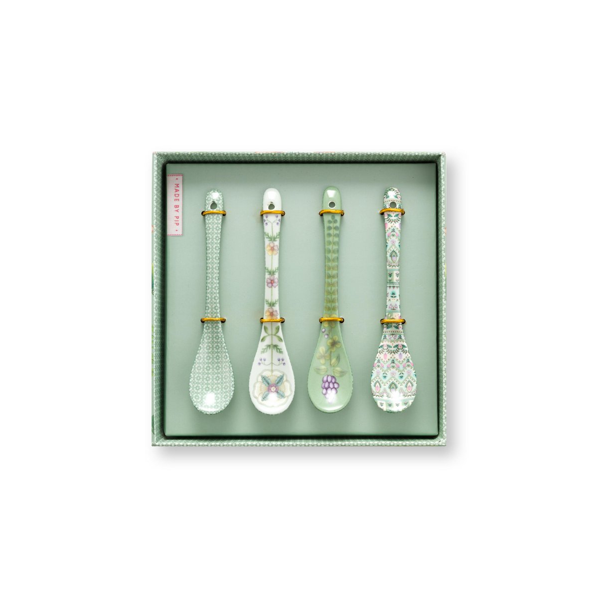 Lily Lotus Yesil Kasik Seti 4'lü 13 cm