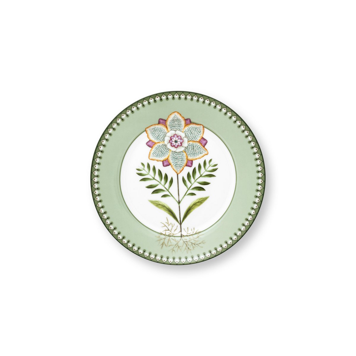 Lily Lotus Yesil Kahvalti Tabagi 21 cm