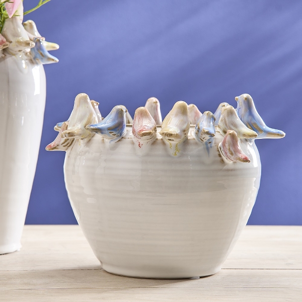 Pot w. birds