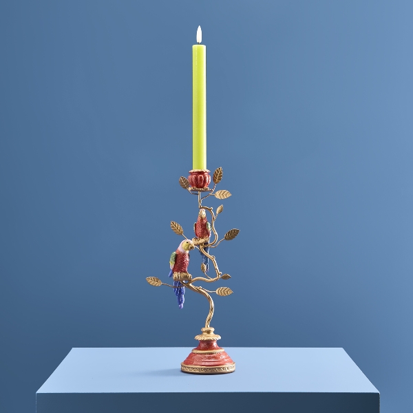 Candle holder parrots