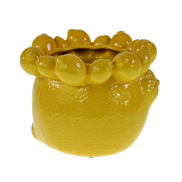 Limon sarısı saksı  23,5x23,5x19 cm