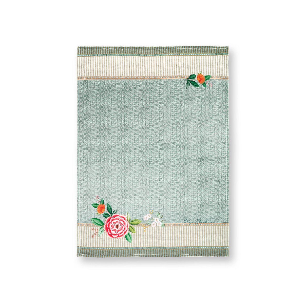 Tea Towel Blushing Birds Blue