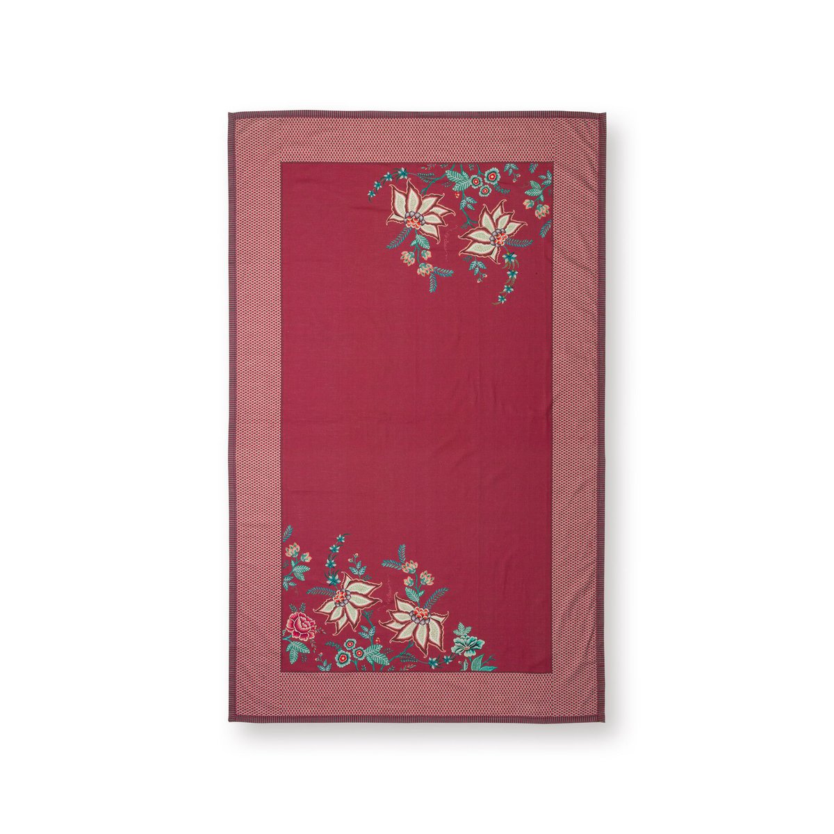 Flower Festival Dark Pink Masa Örtüsü150x250cm
