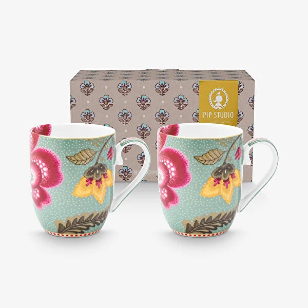 Pip Studio Mavi Porselen Kupa Seti 145 Ml