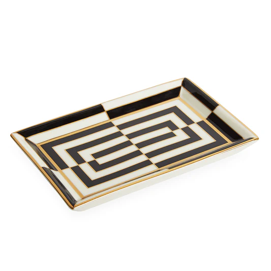 Op Art Dikdörtgen Tabak