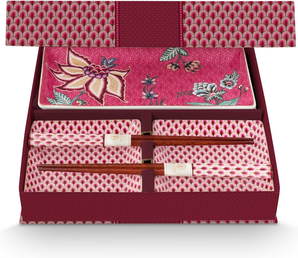 Flower festival pembe sushi seti 5 parca