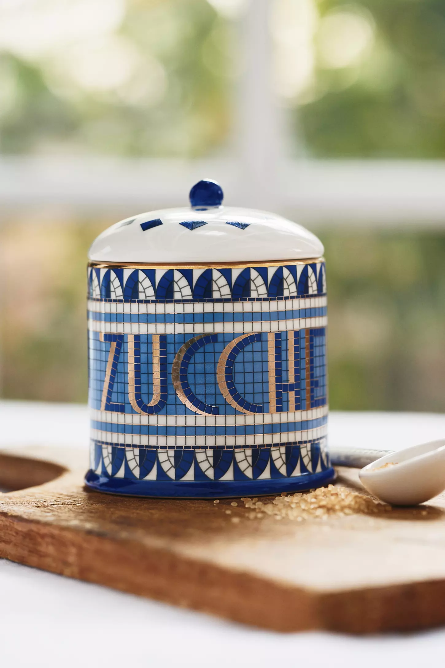 Bistro Tile Stoneware Sugar Serve Set