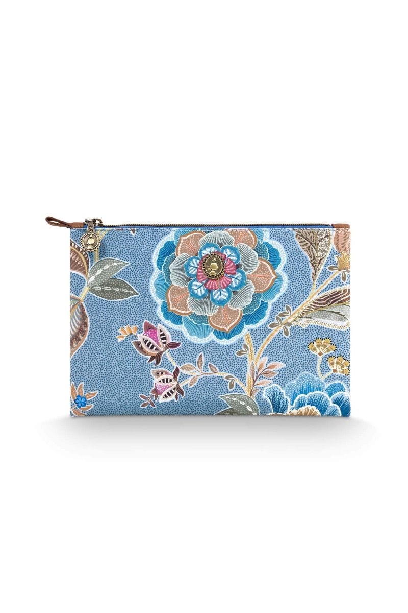 Charly Cosmetic Flat Pouch Medium Matata Blue 24x15.5x1cm